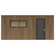 DIRECT-ABRIS - Garage Composite SILVERSTONE - Bardage Couleur Teck / Teak - Surface : 20m2 - Porte Sectionnelle Motorisée - 2 télécommandes - Double Vitrage - vignette