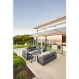 HESPERIDE - Salon d'angle de jardin "Allure" graphite 5 places en aluminium et polyester - vignette