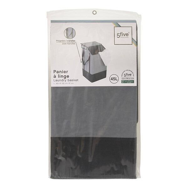 5 FIVE SIMPLY SMART - Panier à linge 45L gris - large