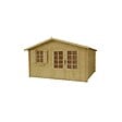 ALTANKA - Abri de jardin en bois - 16m2 - 4x4m - Ep. 28mm - Couleur: naturel - DOM130 - vignette