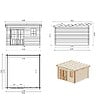 ALTANKA - Abri de jardin en bois - 16m2 - 4x4m - Traité - Ep. 40mm - Couleur: vert - DOM716 - vignette
