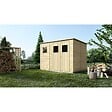 ALTANKA - Abri de jardin en bois 4.86 m2 - 2.7x1.8 m - Couleur: naturel - DOM421 - vignette