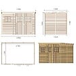 ALTANKA - Abri de jardin en bois 4.86 m2 - 2.7x1.8 m - Couleur: naturel - DOM421 - vignette