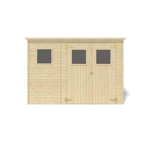ALTANKA - Abri de jardin en bois 4.86 m2 - 2.7x1.8 m - Couleur: naturel - DOM421 - large