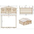 ALTANKA - Abri de jardin en bois - 20m2 - 5x4m - Traité - Ep. 28mm - Couleur: marron - DOM566 - vignette
