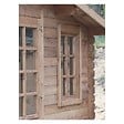 ALTANKA - Abri de jardin en bois - 20m2 - 5x4m - Traité - Ep. 28mm - Couleur: marron - DOM566 - vignette