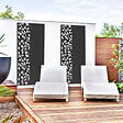 ID MARKET - Panneau décoratif universel 150 x 50 CM FLOWER gris semi ajouré sur le côté - vignette