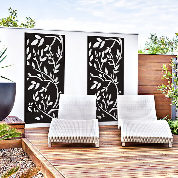 ID MARKET - Panneau décoratif universel 150 x 50 CM LIS noir mat - large