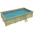 ALTANKA - Piscine hors sol en bois AQUA 7 x 3.75 - H.1.45 m, gris clair, fixations à sceller - BAS7308OSPI2 - vignette