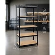 INTEC - Etagère de Rangement Noire 90 x 40cm x H180cm - Rayonnage Métal Haute qualité 5 Plateaux Charges lourdes 1500kg INTEC - vignette