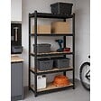 INTEC - Etagère de Rangement Noire 90 x 40cm x H180cm - Rayonnage Métal Haute qualité 5 Plateaux Charges lourdes 1500kg INTEC - vignette