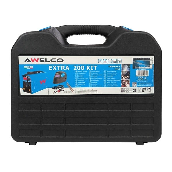 AWELCO - Kit Poste à souder 200A Inverter MMA IGBT + Masque de soudure + 65 Électrodes Rutile : Ø2.5x300 / Ø3.25x300mm AWELCO - large