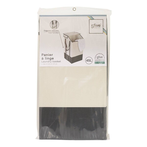 5 FIVE SIMPLY SMART - Panier à linge 45L beige - large