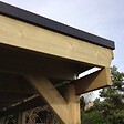DIRECT-ABRIS - Carport Adosse Bois RIVERSIDE - 2 Voitures - 548 x 550 - Abris Voiture - Feutre Bitumeux sur les Voliges - Bandeau de Finition - Toit Plat - vignette
