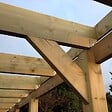 DIRECT-ABRIS - Carport Adosse Bois RIVERSIDE - 2 Voitures - 548 x 550 - Abris Voiture - Feutre Bitumeux sur les Voliges - Bandeau de Finition - Toit Plat - vignette