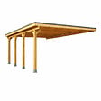 DIRECT-ABRIS - Carport Adosse Bois RIVERSIDE - 2 Voitures - 548 x 550 - Abris Voiture - Feutre Bitumeux sur les Voliges - Bandeau de Finition - Toit Plat - vignette