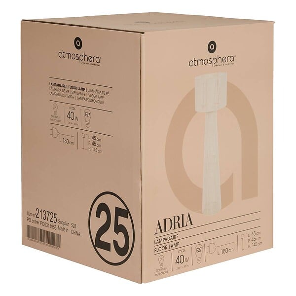 ATMOSPHERA - Lampadaire Adria blanc H145cm - large