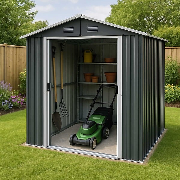 WERKAPRO - Abri jardin métal 10,4m2  3,24 x 3,22 x h2,05m - large
