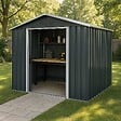 WERKAPRO - Abri jardin métal 10,4m2  3,24 x 3,22 x h2,05m - vignette