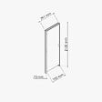 COULICOOL - Bloc-Porte Blanc Laqué Damier H. 204 x l. 73 cm - Poussant Gauche - vignette