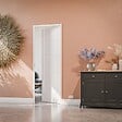 COULICOOL - Bloc-Porte Blanc Laqué Damier H. 204 x l. 73 cm - Poussant Droit - vignette