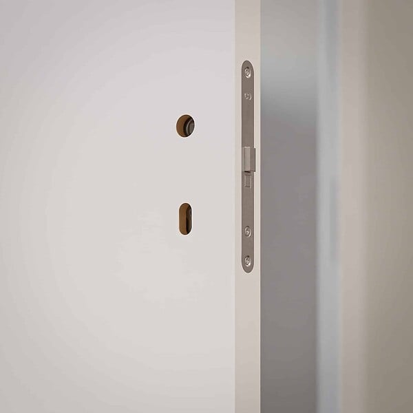 COULICOOL - Bloc-Porte Blanc Laqué Plane H. 204 x l. 63 cm - Poussant Gauche - large