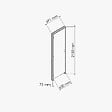 COULICOOL - Bloc-Porte Blanc Laqué Plane H. 204 x l. 63 cm - Poussant Gauche - vignette
