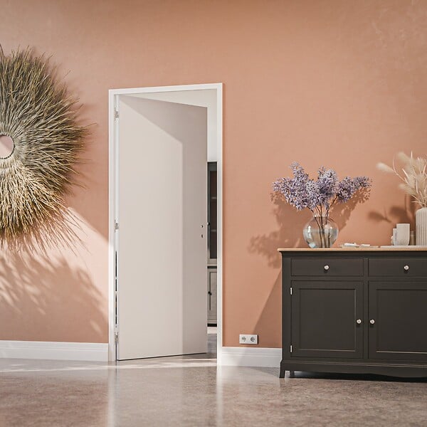 COULICOOL - Bloc-Porte Blanc Laqué Plane H. 204 x l. 83 cm - Poussant Gauche - large