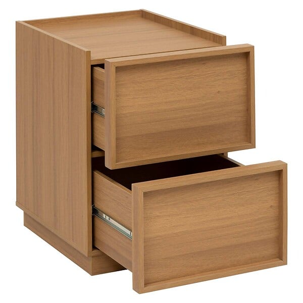 5 FIVE SIMPLY SMART - Table de chevet Framy 2 tiroirs en bois - large