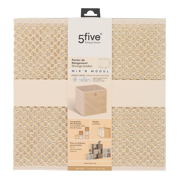 5 FIVE SIMPLY SMART - Boîte de rangement Mix'n modul 31x31cm beige - large