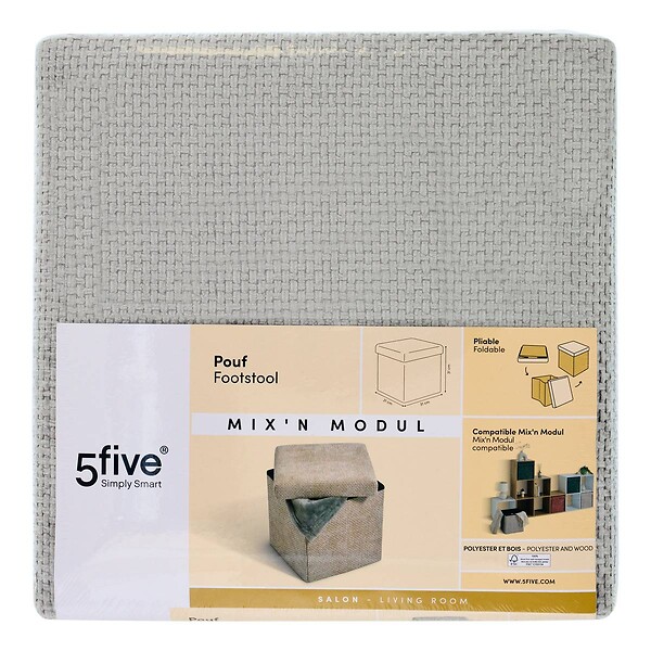 5 FIVE SIMPLY SMART - Pouf Mix'n Modul 31x31cm beige - large