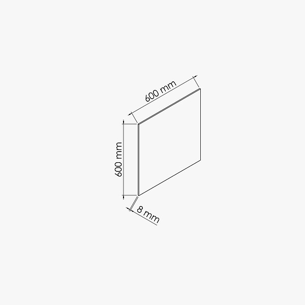 MON MARCHE DECO - Panneau bois contreplaqué - Wenge - 60 x 60 cm - large