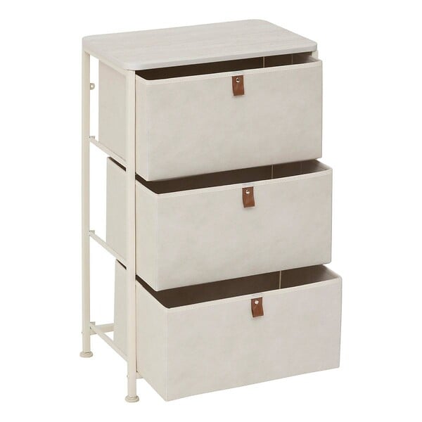 5 FIVE SIMPLY SMART - Rangement Tissa beige 3 tiroirs - large