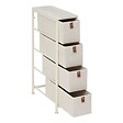 5 FIVE SIMPLY SMART - Meuble de rangement Tissa 4 tiroirs beige - vignette