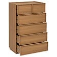 5 FIVE SIMPLY SMART - Commode haute Framy 6 tiroirs bois foncé - vignette