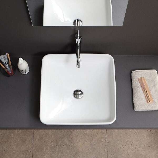 KIAMAMI VALENTINA - Lavabo À Poser Design Support Mural 45X45 - large
