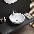 KIAMAMI VALENTINA - Lavabo À Poser Design Rond Céramique Blanc - vignette