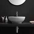 KIAMAMI VALENTINA - Lavabo À Poser Design Rond Céramique Blanc - vignette