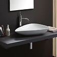 KIAMAMI VALENTINA - Lavabo À Poser Ovale Design Moderne En Céramique - vignette