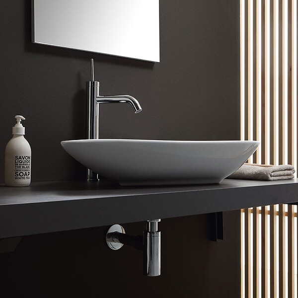 KIAMAMI VALENTINA - Lavabo À Poser Ovale Design Moderne En Céramique - large