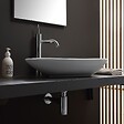 KIAMAMI VALENTINA - Lavabo À Poser Ovale Design Moderne En Céramique - vignette