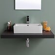 KIAMAMI VALENTINA - Lavabo Rectangulaire À Poser En Ceramique Desgin Moderne - vignette
