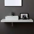 KIAMAMI VALENTINA - Lavabo Rectangulaire À Poser En Ceramique Desgin Moderne - vignette