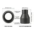 TEN - Réduction TEN 345560 noir mat D153x80mm pour pellets - vignette