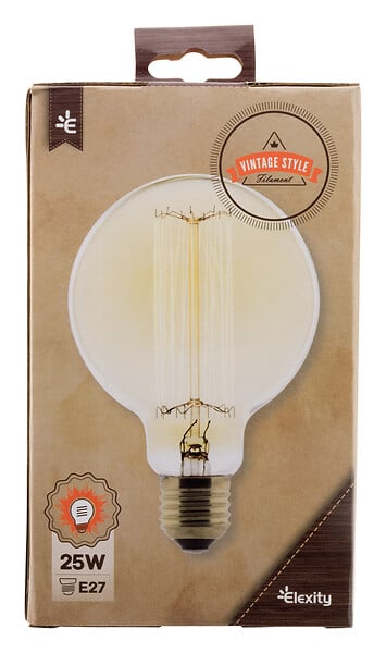 ELEXITY - Ampoule ELEXITY Filament Carbone Globe 95 25W - large