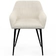 ID MARKET - Lot de 2 chaises de salle à manger, fauteuils de table JANY en velours côtelé beige - vignette