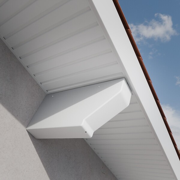 TECNOPROFILS - Cache-Panne - L. 600 x l. 90 x h. 200 mm - Blanc - large