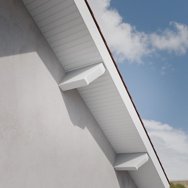 TECNOPROFILS - Cache-Panne - L. 600 x l. 90 x h. 200 mm - Blanc - large