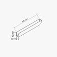TECNOPROFILS - Cache-Chevron - L. 600 x l. 65 x h. 80 mm - Blanc - vignette