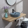 KIAMAMI VALENTINA - Lavabo Rond À Poser Gris Bleuté - vignette